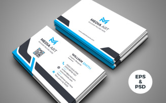 Blue Color Business Card Template