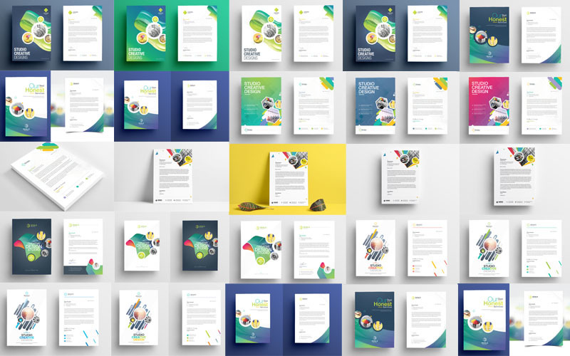 Coloring Letterhead Bundle 8 Template Corporate Identity