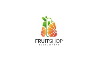 Fruit Shop Gradient Logo Style