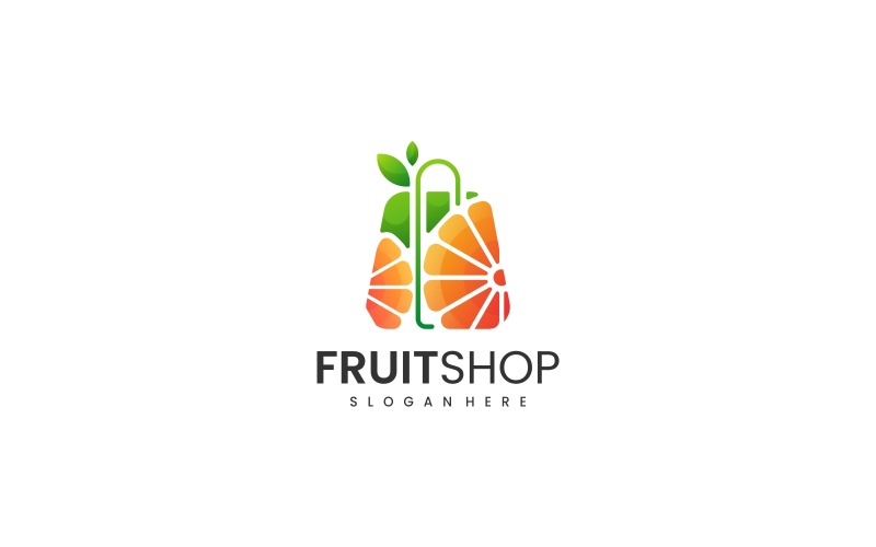 Fruit Shop Gradient Logo Style Logo Template
