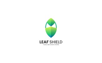 Leaf Shield Gradient Logo