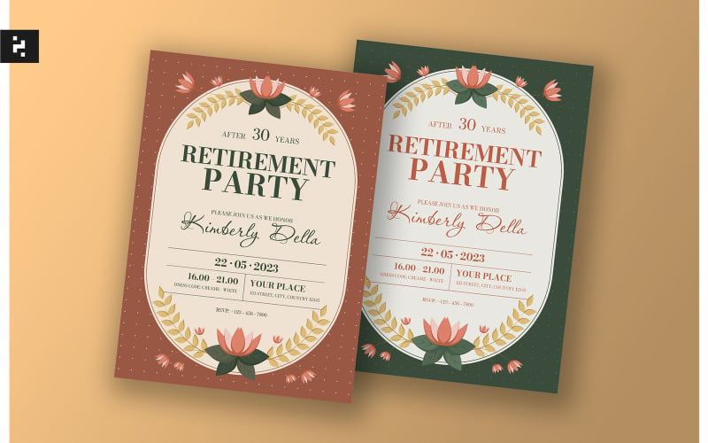 Retirement Party Invitation Template Corporate Identity