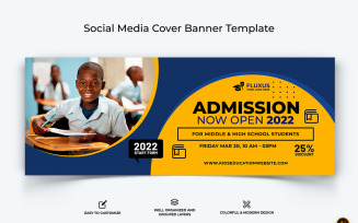 School Admission Facebook Cover Banner Design-14