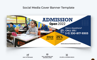 School Admission Facebook Cover Banner Design-16