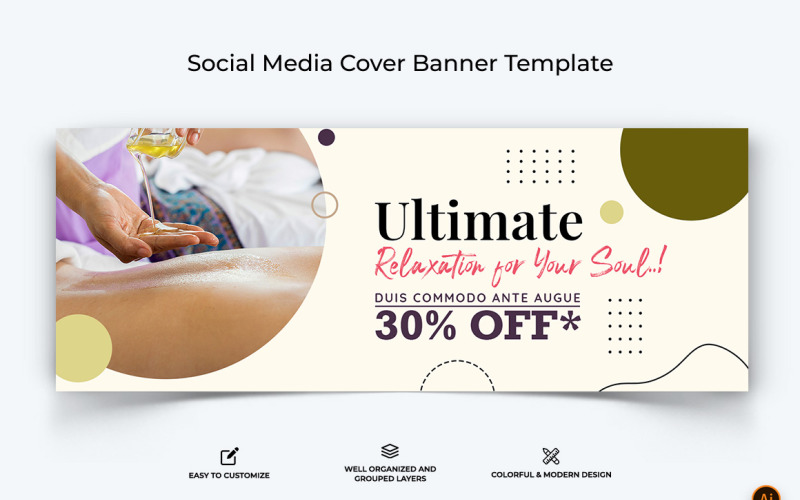 Spa and Salon Facebook Cover Banner Design-01 Social Media