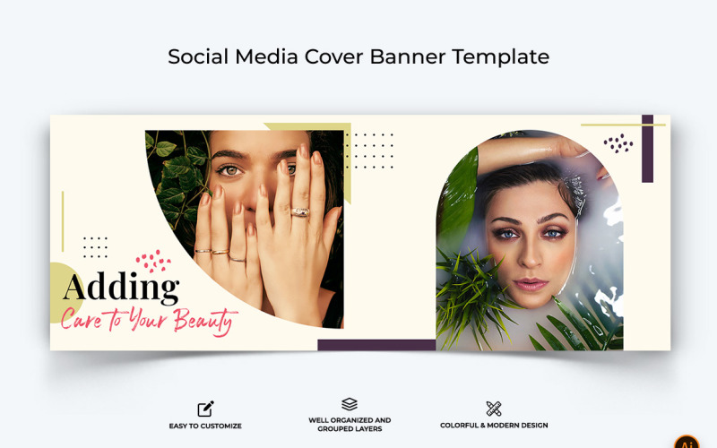 Spa and Salon Facebook Cover Banner Design-09 Social Media