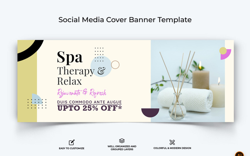 Spa and Salon Facebook Cover Banner Design-10 Social Media