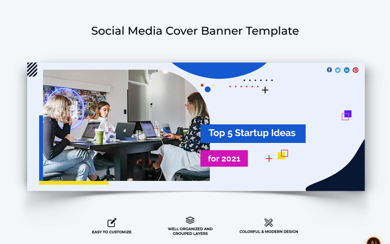 Startups Business Facebook Cover Banner Design-01 Social Media