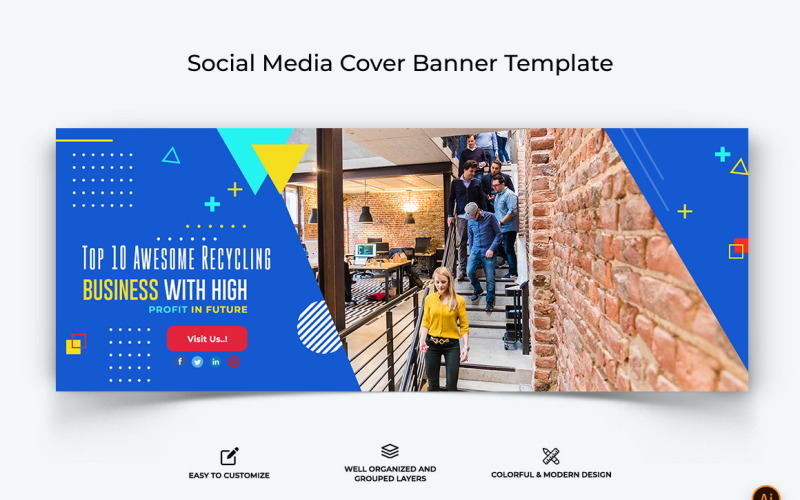 Startups Business Facebook Cover Banner Design-04 Social Media