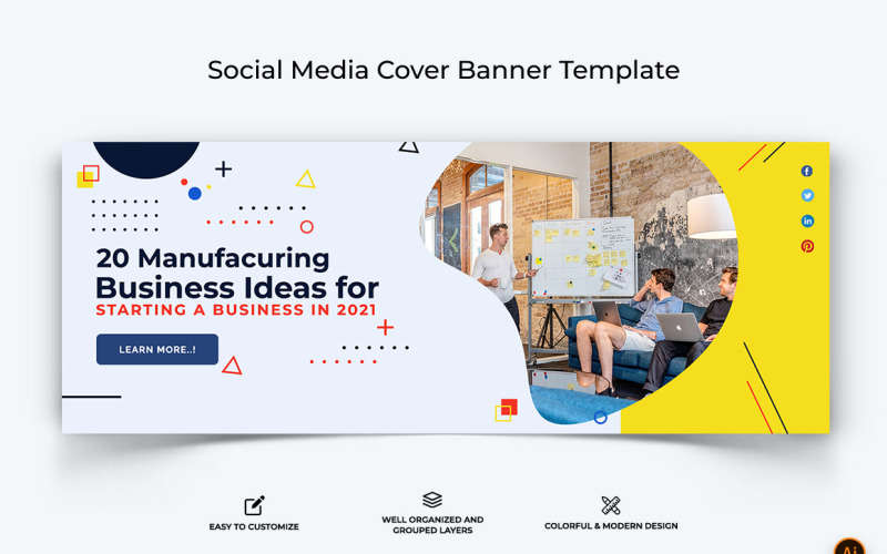 Startups Business Facebook Cover Banner Design-10 Social Media