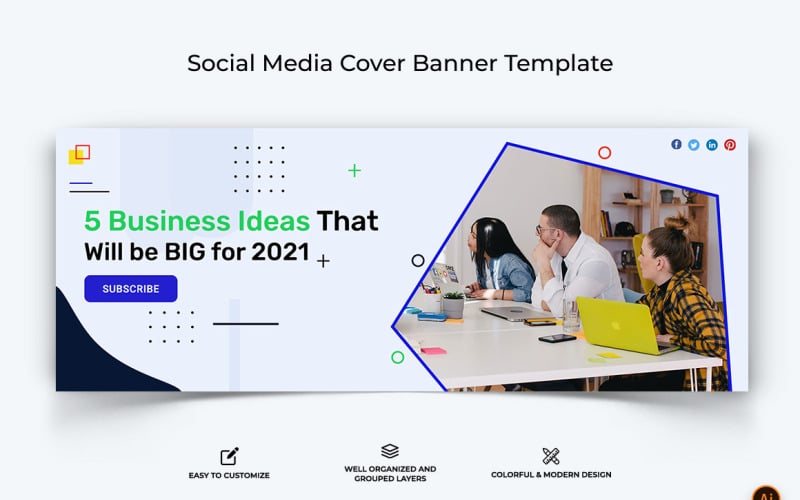 Startups Business Facebook Cover Banner Design-11 Social Media