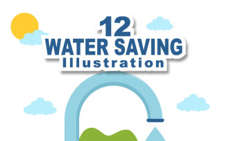 12 Water Saving Illustration