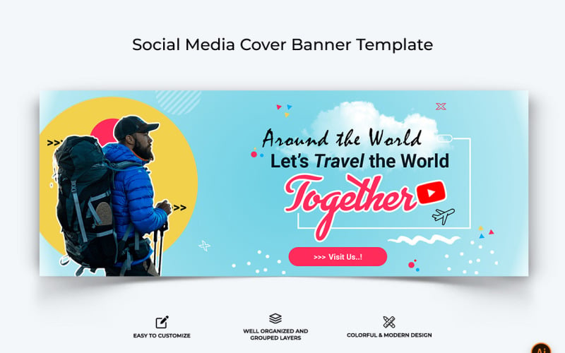 Travel Facebook Cover Banner Design-04 Social Media