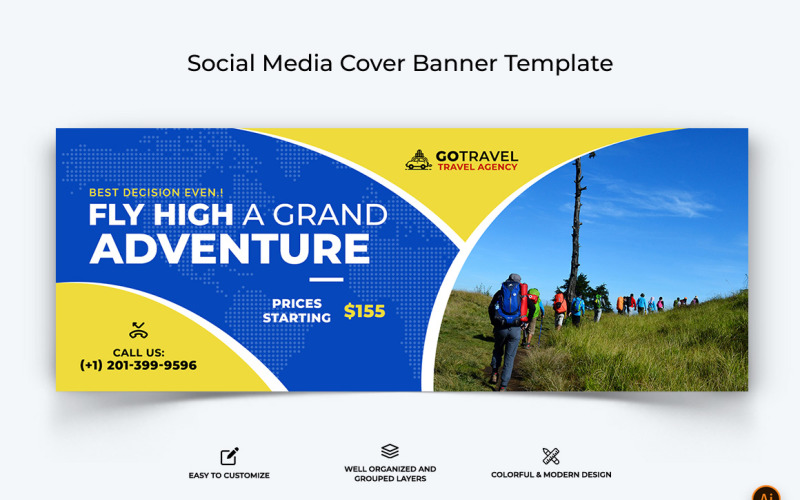Travel Facebook Cover Banner Design-13 Social Media