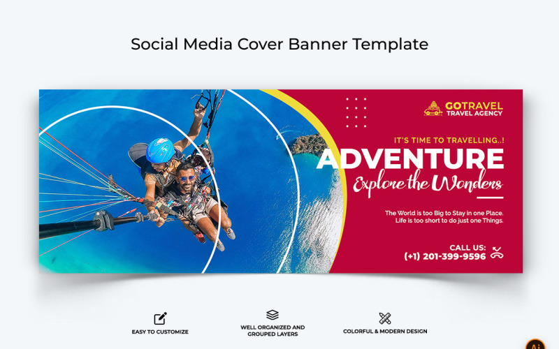 Travel Facebook Cover Banner Design-16 Social Media