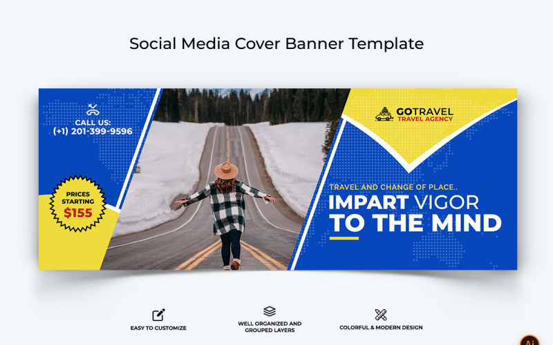 Travel Facebook Cover Banner Design-20 Social Media