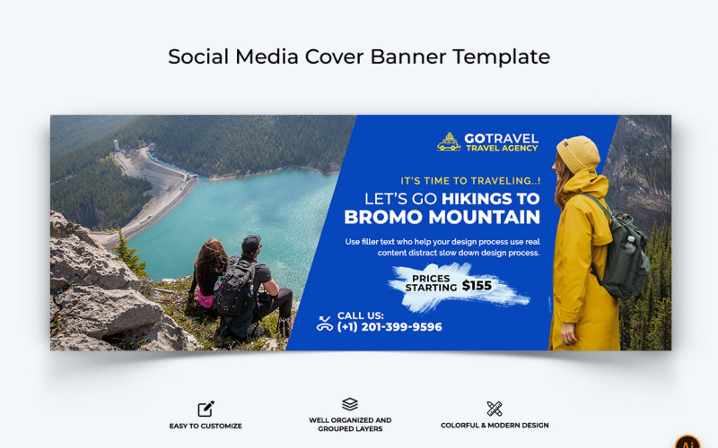 Travel Facebook Cover Banner Design-21 Social Media
