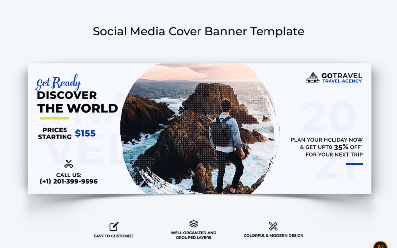 Travel Facebook Cover Banner Design-22 Social Media