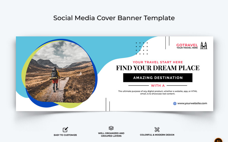 Travel Facebook Cover Banner Design-23 Social Media
