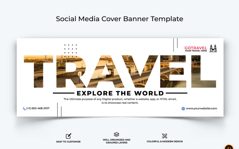Travel Facebook Cover Banner Design-28 Social Media