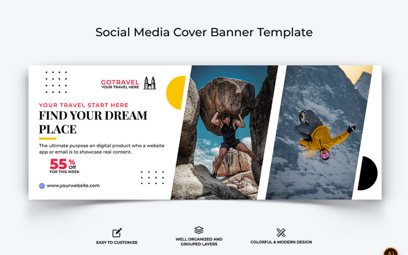 Travel Facebook Cover Banner Design-29 Social Media