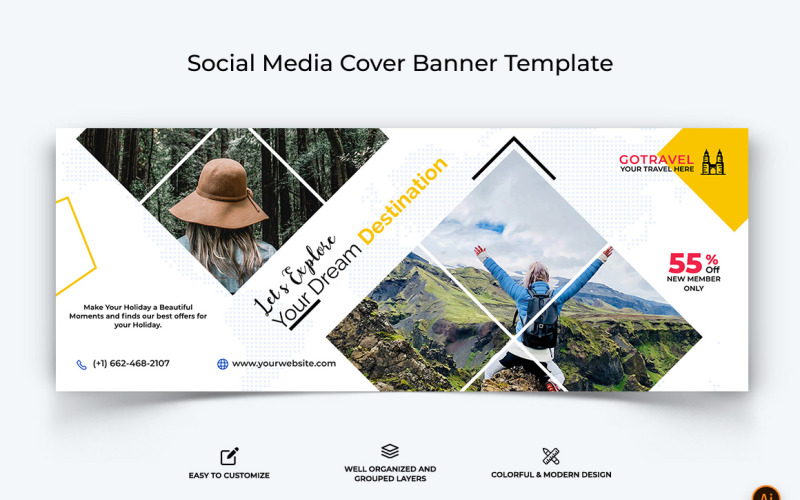 Travel Facebook Cover Banner Design-32 Social Media