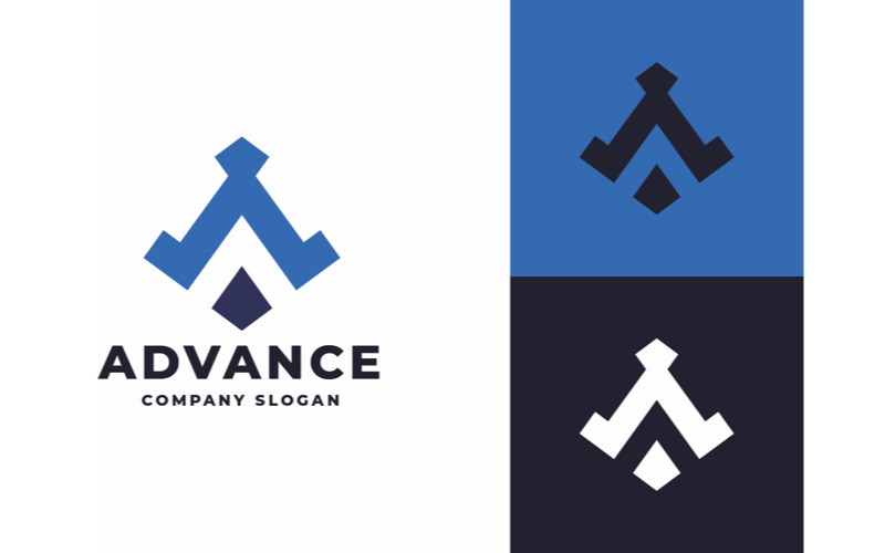 Advance Letter A Logo Temp Logo Template