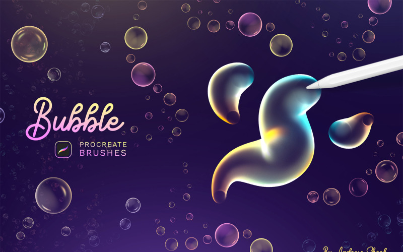 Bubbles Procreate Brushes Illustration
