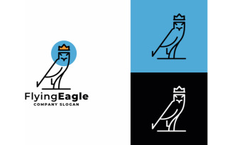 Flying Eagle Animal Logo Template