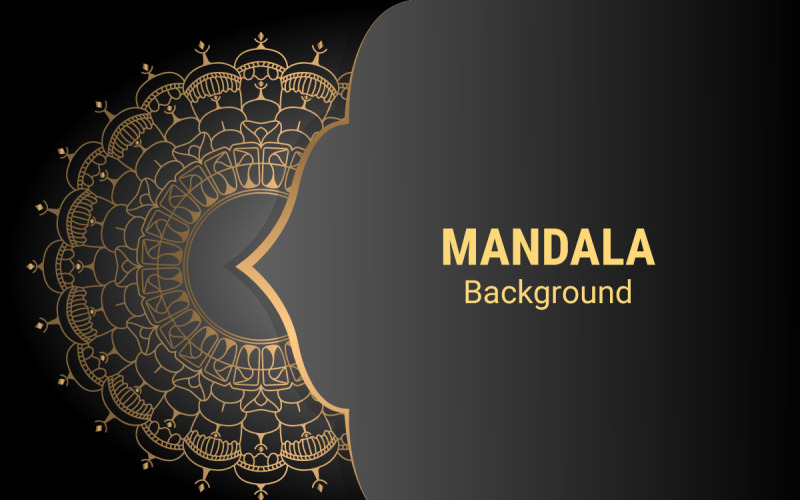 Luxury ornamental mandala design background in gold color design Background