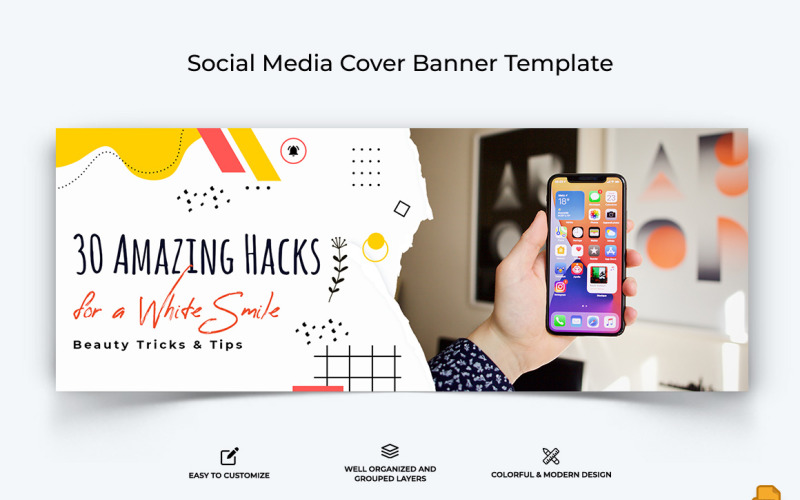 Mobile Tips Facebook Cover Banner Design-005 Social Media