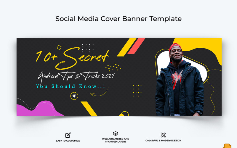 Mobile Tips Facebook Cover Banner Design-010 Social Media