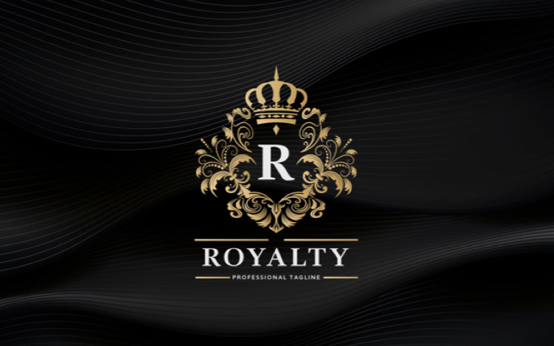 Royalty King Letter R Logo Logo Template