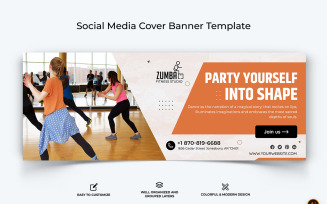 Zumba Dance Facebook Cover Banner Design-15