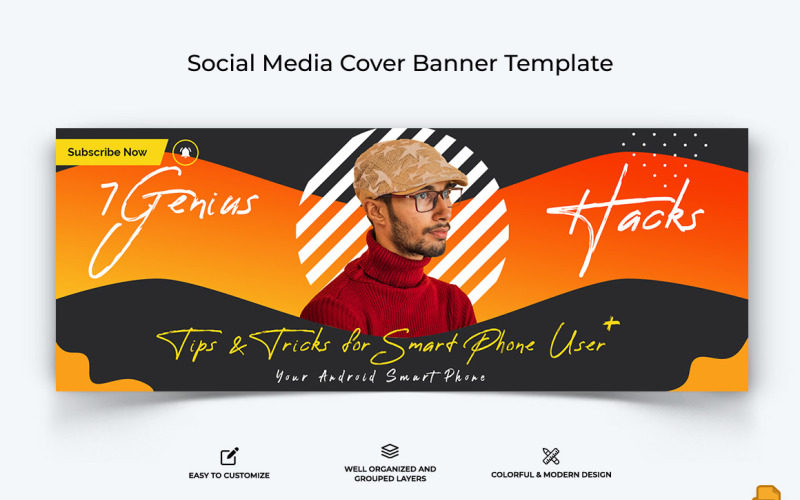 Mobile Tips Facebook Cover Banner Design-013 Social Media