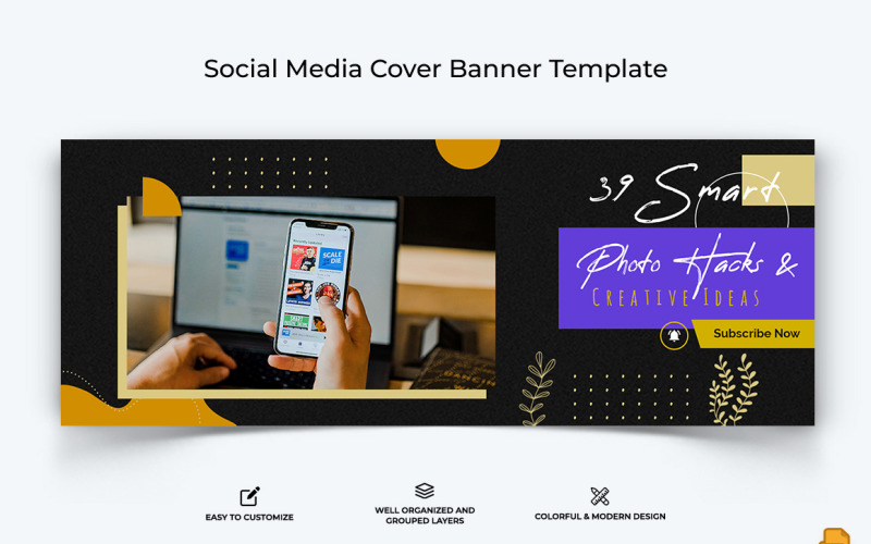Mobile Tips Facebook Cover Banner Design-020 Social Media