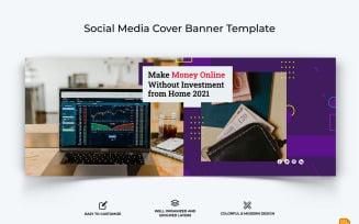 Online Money Earnings Facebook Cover Banner Design-019