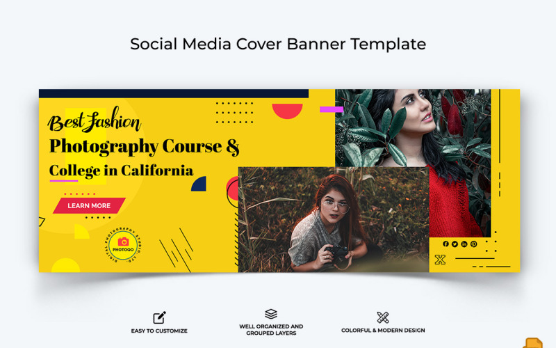 Photography Facebook Cover Banner Design-011 Social Media