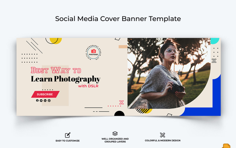 Photography Facebook Cover Banner Design-016 Social Media