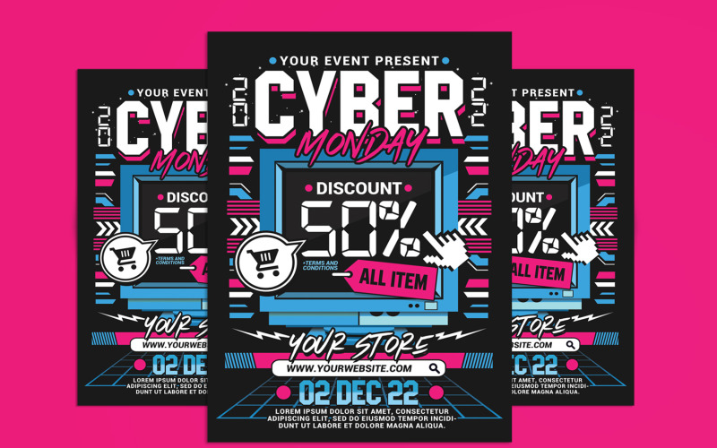 Cyber Monday Event Flyer Template Corporate Identity