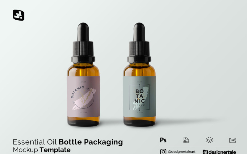 Essential Oil Packaging Mockup Product Mockup