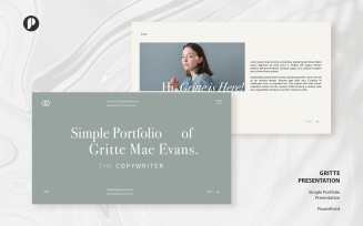 Gritte – White Grey Simple Portfolio Presentation Template
