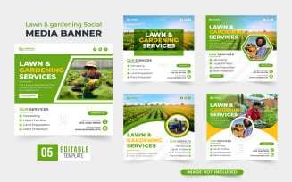 Lawn gardening service template bundle