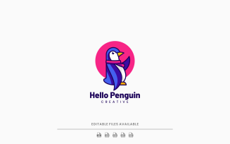 Penguin Cartoon Logo Style 1
