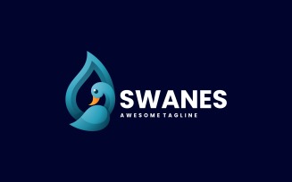 Swan Gradient Logo Design 1