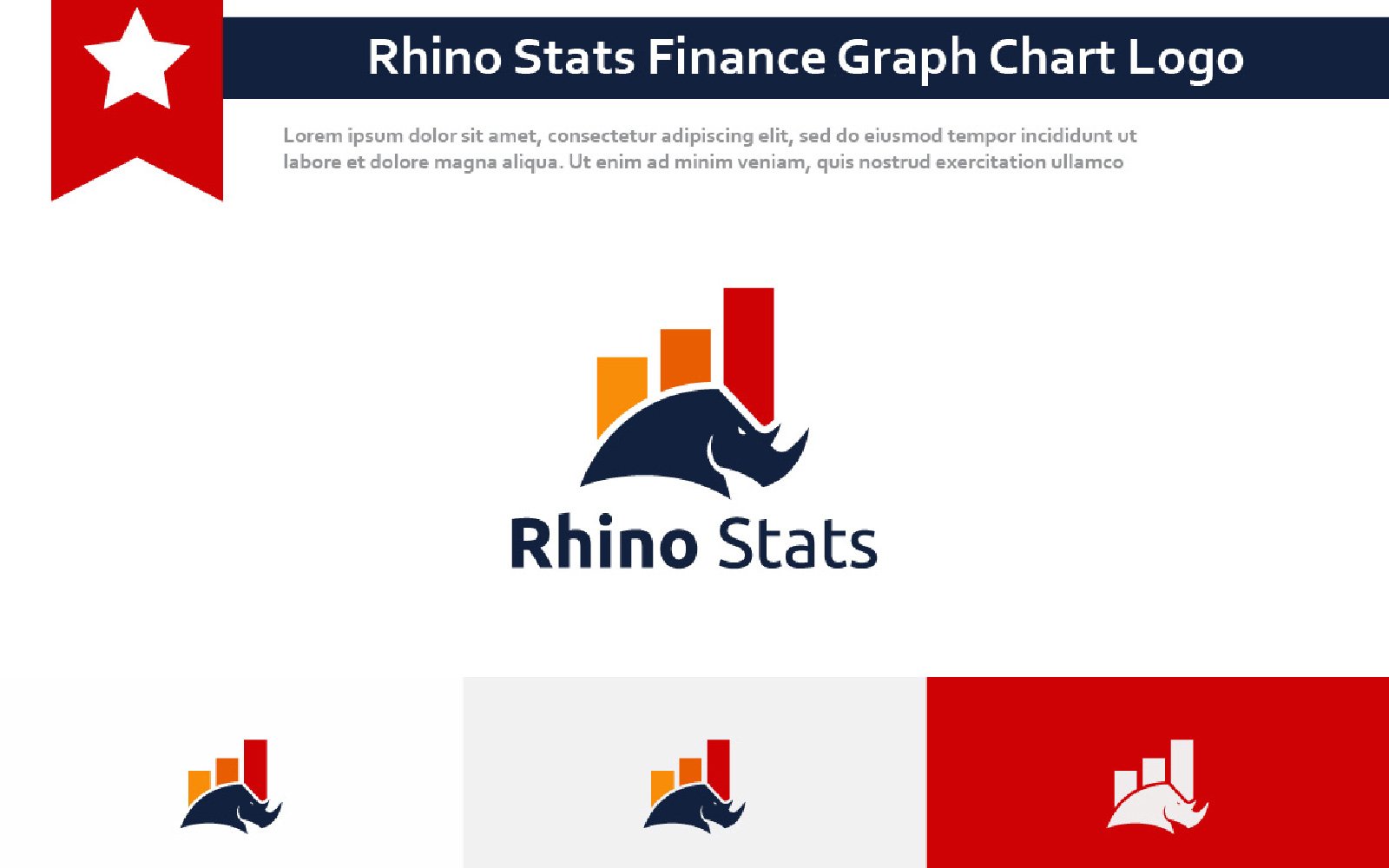 Template #281607 Stats Rhinoceros Webdesign Template - Logo template Preview