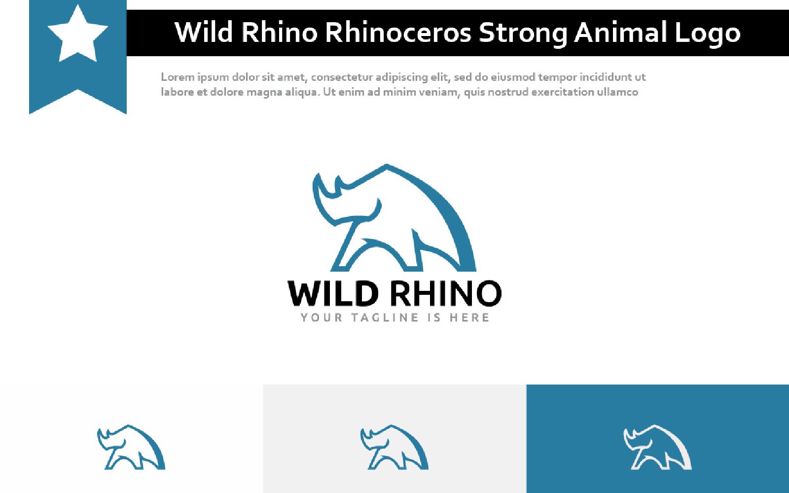 Kit Graphique #281612 Wild Rhinocros Divers Modles Web - Logo template Preview