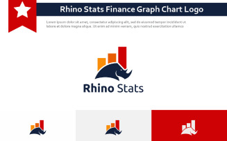 Rhino Stats Rhinoceros Animal Jumping Finance Graph Chart Logo