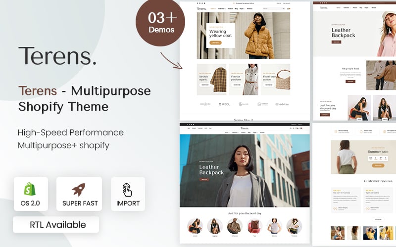 Terens - Multipurpose Minimal Clean 2.0 Shopify Theme