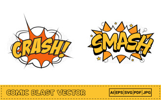 Comic Burst Set Vector with Cloud N Star